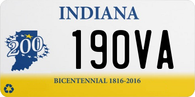 IN license plate 190VA