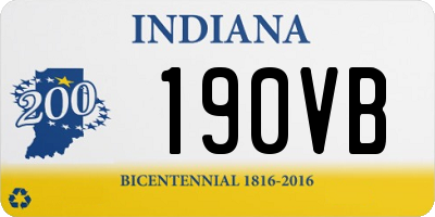 IN license plate 190VB