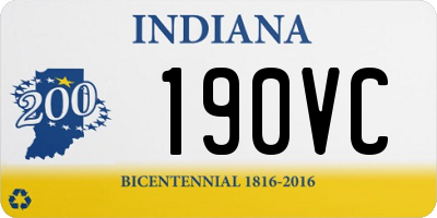 IN license plate 190VC