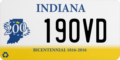 IN license plate 190VD