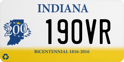 IN license plate 190VR