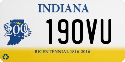 IN license plate 190VU