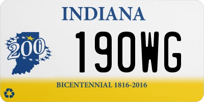 IN license plate 190WG