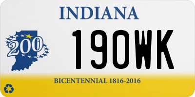 IN license plate 190WK