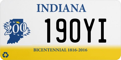 IN license plate 190YI