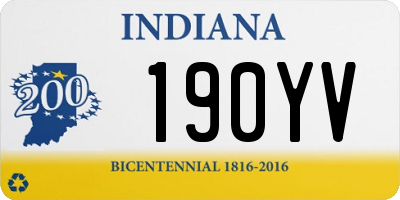 IN license plate 190YV