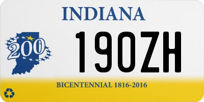 IN license plate 190ZH