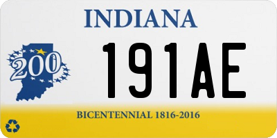 IN license plate 191AE