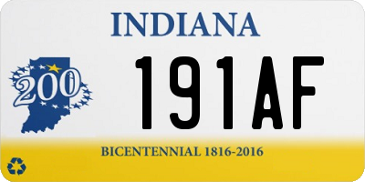 IN license plate 191AF