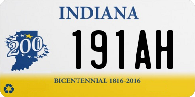 IN license plate 191AH