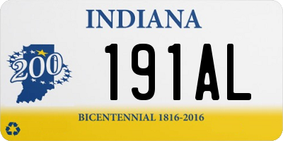 IN license plate 191AL