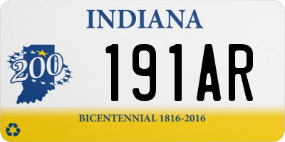 IN license plate 191AR