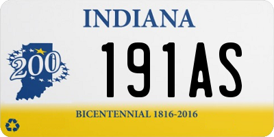 IN license plate 191AS