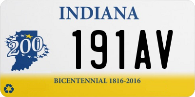 IN license plate 191AV