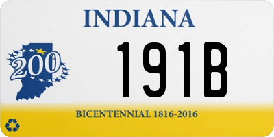 IN license plate 191B