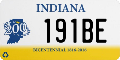 IN license plate 191BE
