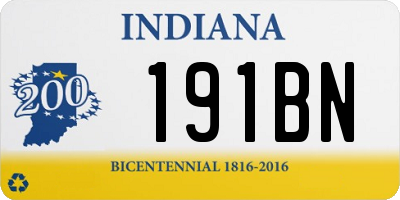 IN license plate 191BN