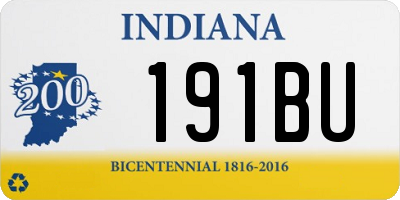 IN license plate 191BU
