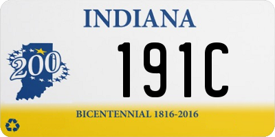 IN license plate 191C