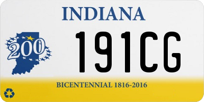 IN license plate 191CG