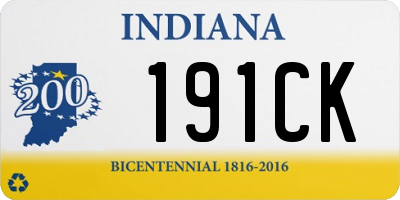 IN license plate 191CK