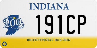 IN license plate 191CP