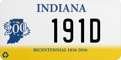 IN license plate 191D