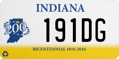 IN license plate 191DG