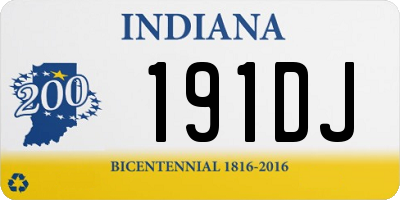 IN license plate 191DJ