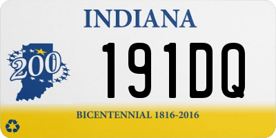 IN license plate 191DQ