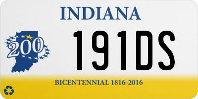 IN license plate 191DS