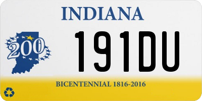 IN license plate 191DU