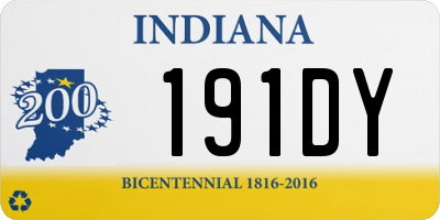 IN license plate 191DY