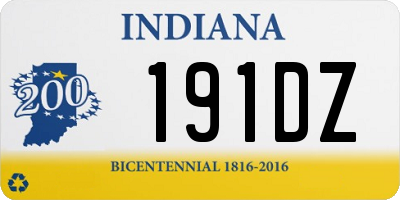 IN license plate 191DZ