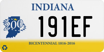 IN license plate 191EF