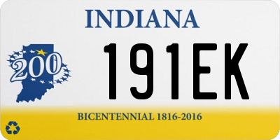 IN license plate 191EK