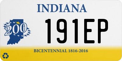 IN license plate 191EP