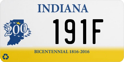 IN license plate 191F