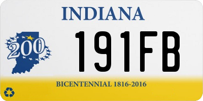 IN license plate 191FB