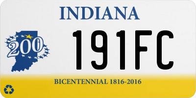 IN license plate 191FC