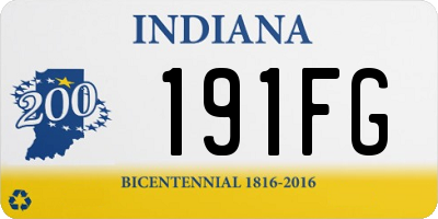 IN license plate 191FG