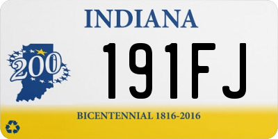 IN license plate 191FJ