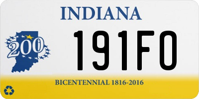 IN license plate 191FO