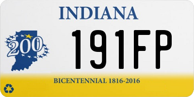IN license plate 191FP