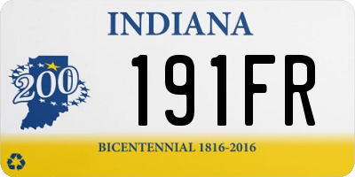 IN license plate 191FR