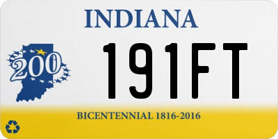 IN license plate 191FT