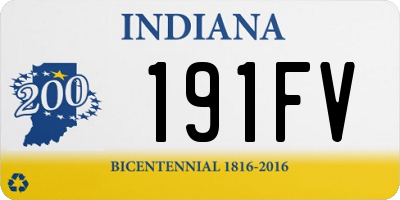 IN license plate 191FV