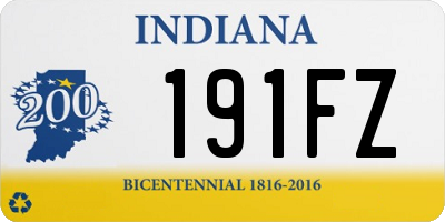 IN license plate 191FZ