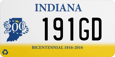 IN license plate 191GD