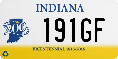 IN license plate 191GF